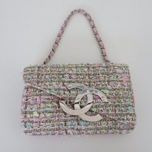 Chanel Small Tweed Diagonal CC Flap Bag